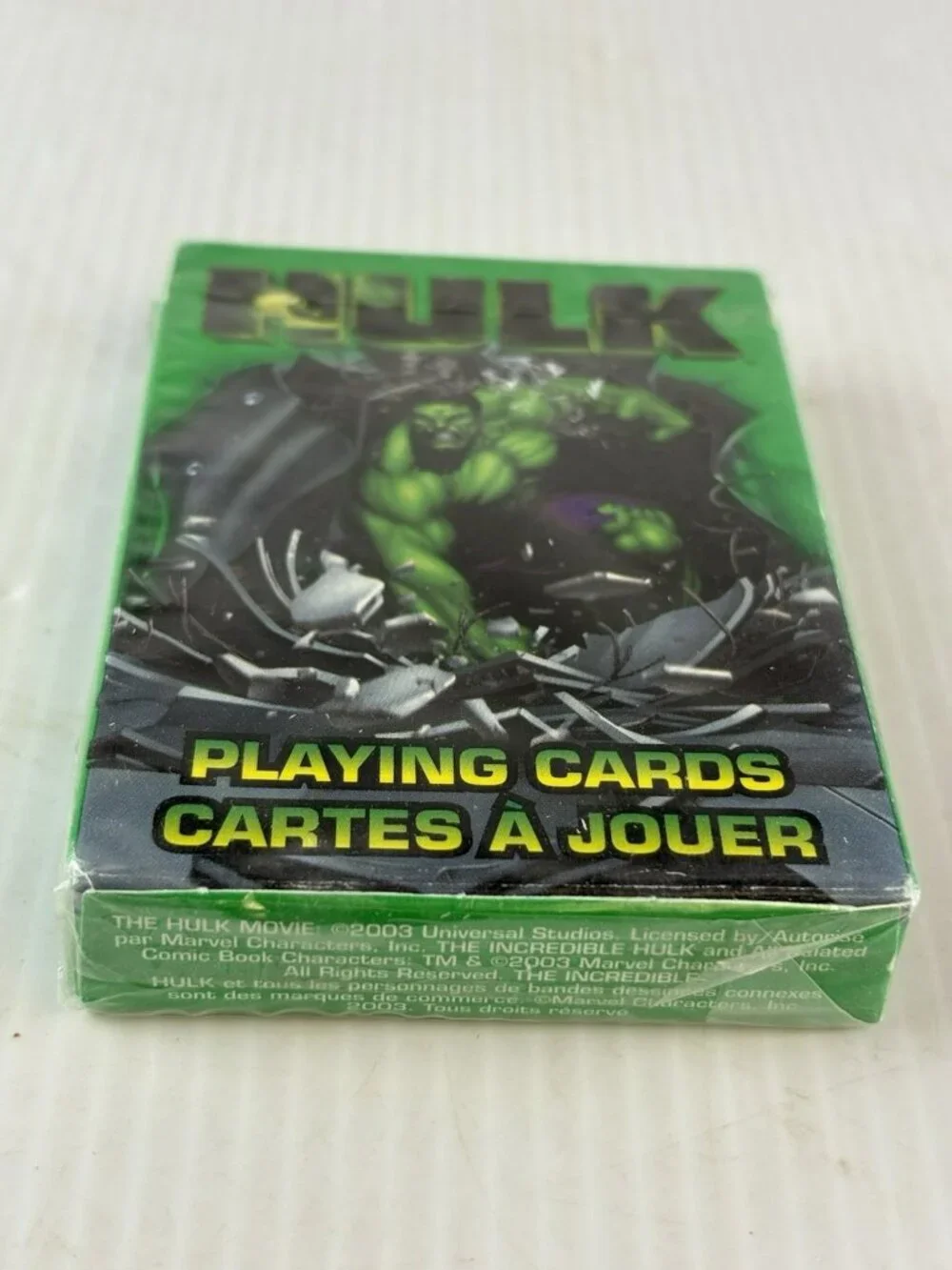 Vintage Sealed Bicycle Incredible Hulk Playing Cards Marvel 2003